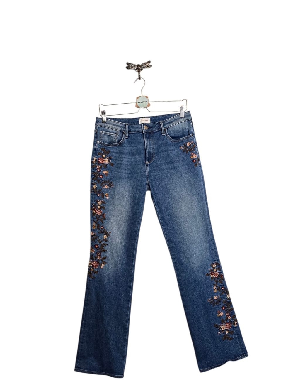Driftwood Kelly Floral Embroidered Jean Size 30 Bootcut Stretch Mid Rise